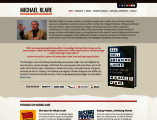 michaelklare.com screenshot