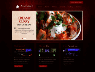 michaelsindianrestaurant.co.uk screenshot
