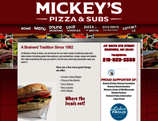 mickeyspizza.com screenshot