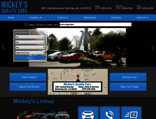 mickeysqualitycars.com screenshot