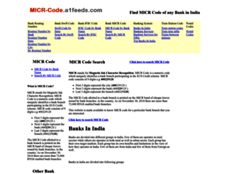 micr-code.a1feeds.com screenshot