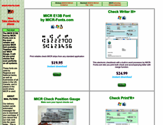 micr-fonts.com screenshot