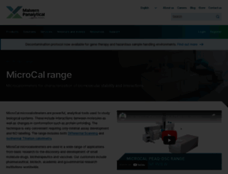 microcal.com screenshot