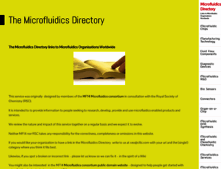 microfluidicsdirectory.com screenshot