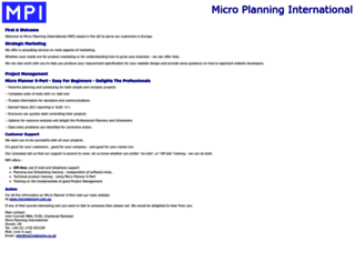 microplanning.co.uk screenshot