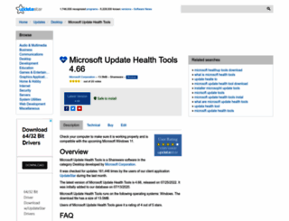 microsoft-update-health-tools.updatestar.com screenshot