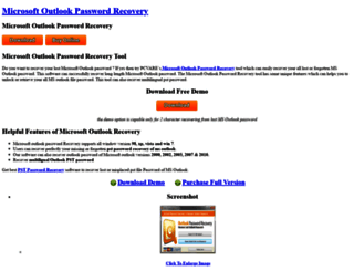 microsoft.outlookpasswordrecovery.com screenshot