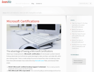 microsoftcertifications.co.za screenshot