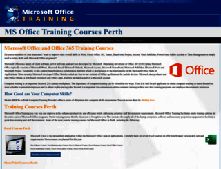 microsoftofficetraining.com.au screenshot
