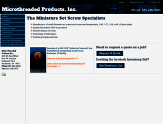 microthreadedproducts.com screenshot