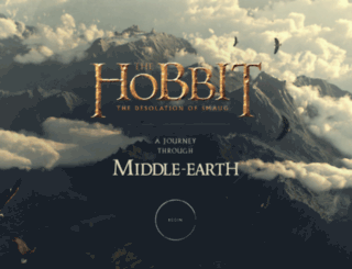 middle-earth.thehobbit.com screenshot