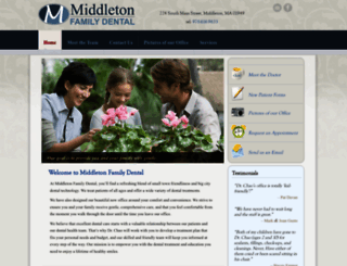middletonfamilydental.com screenshot