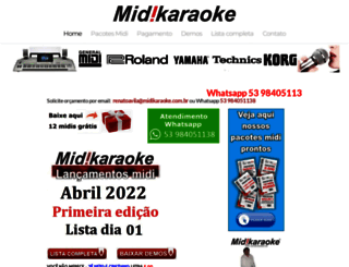 midikaraoke.com.br screenshot