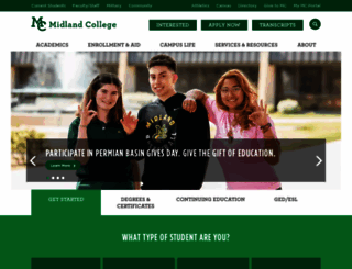 midland.edu screenshot