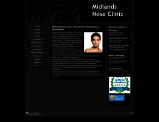 midlandsnoseclinic.co.uk screenshot