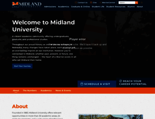 midlandu.edu screenshot
