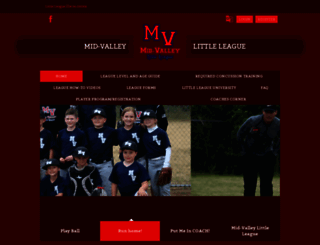 midvalleylittleleague.com screenshot