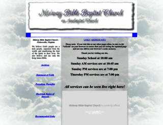 midwaybiblebaptistchurch.com screenshot