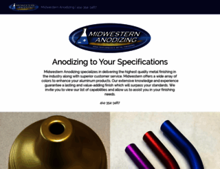 midwesternanodizing.com screenshot