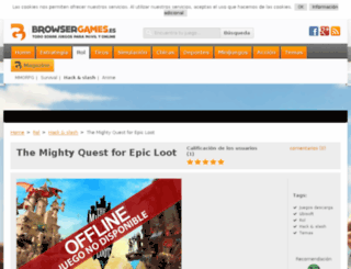 mighty-quest-for-epic-loot.browsergames.es screenshot
