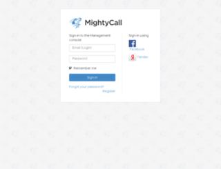 mightycallwebui.cloudapp.net screenshot