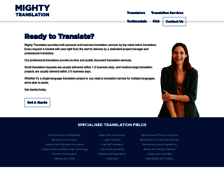 mightytranslation.com screenshot