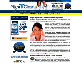 migraclear.com screenshot