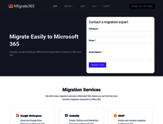 migrate365.com screenshot