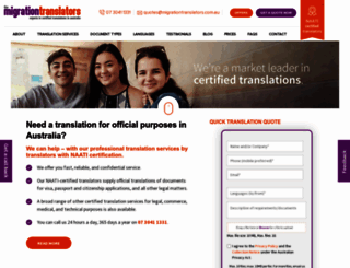migrationtranslators.com.au screenshot