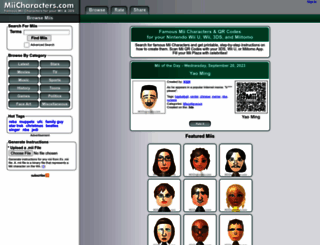 miicharacters.com screenshot