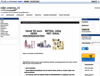 mijncreme.nl screenshot