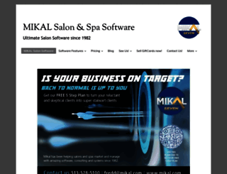 mikal-salon-software.com screenshot