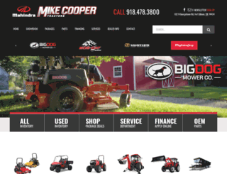 mikecoopertractors.com screenshot