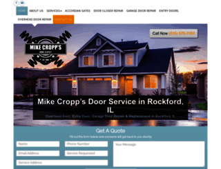 mikecroppsdoorservice.com screenshot