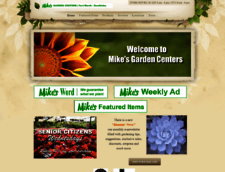 mikesgardencenters.com screenshot