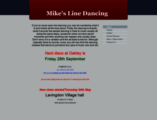 mikeslinedancing.com screenshot