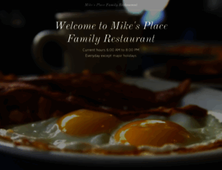 mikesplacefamilyrestaurant.com screenshot