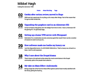 mikkel.hoegh.org screenshot