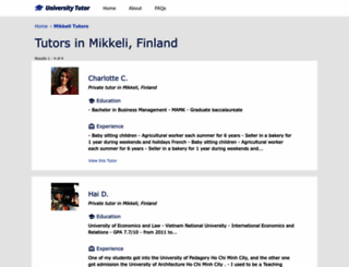 mikkeli.universitytutor.com screenshot
