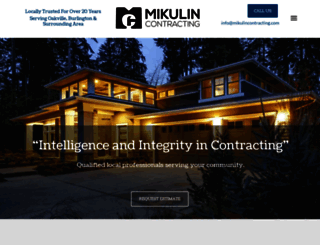 mikulincontracting.com screenshot