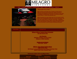 milagrovineyardsandwinery.com screenshot