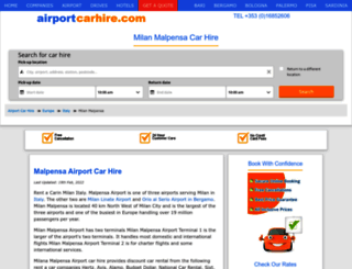 milan.airport-car-hire.net screenshot