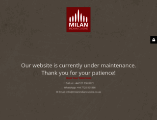 milanindiancuisine.co.uk screenshot
