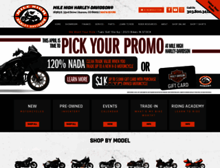 milehigh-harley.com screenshot