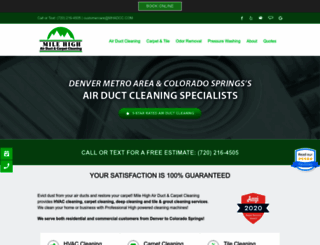 milehighairductandcarpet.com screenshot