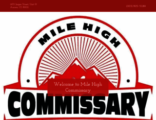 milehighcommissary.com screenshot