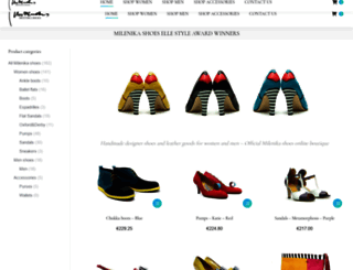 milenikashoes.com screenshot
