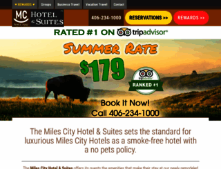 milescityhotelandsuites.com screenshot