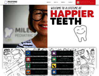 milestonespediatricdentistry.com screenshot