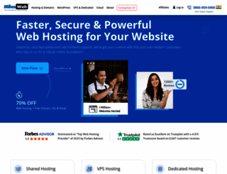 milesweb.com screenshot